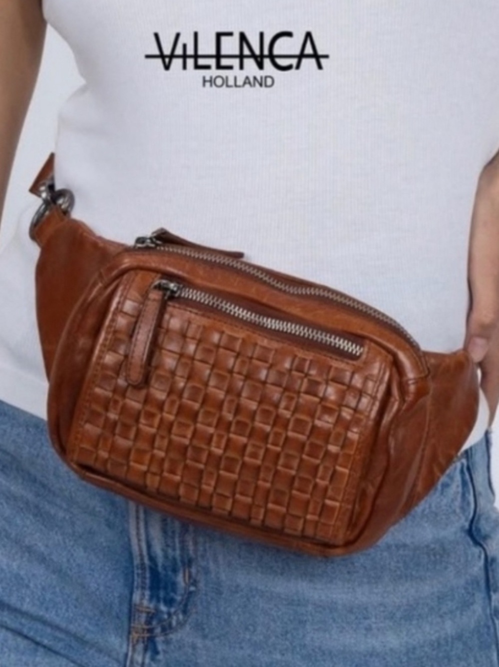 Vilenca Holland Belt Bag Fanny Pack Leather Crossbody Anthropologie Purse